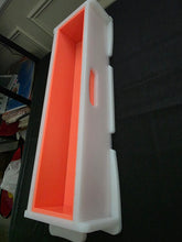 Load image into Gallery viewer, Orange and White Acrylic Loaf Soap Mold
